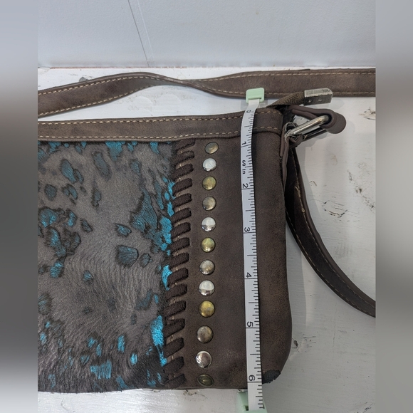 Trinity Ranch Montana West Hair On Cowhide Leather Crossbody Bag‎ Western Fur - Picture 14 of 14